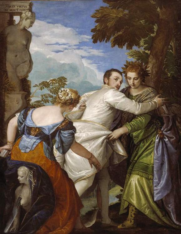 Paolo  Veronese llegory of Vice and Virtue (mk08) oil painting image